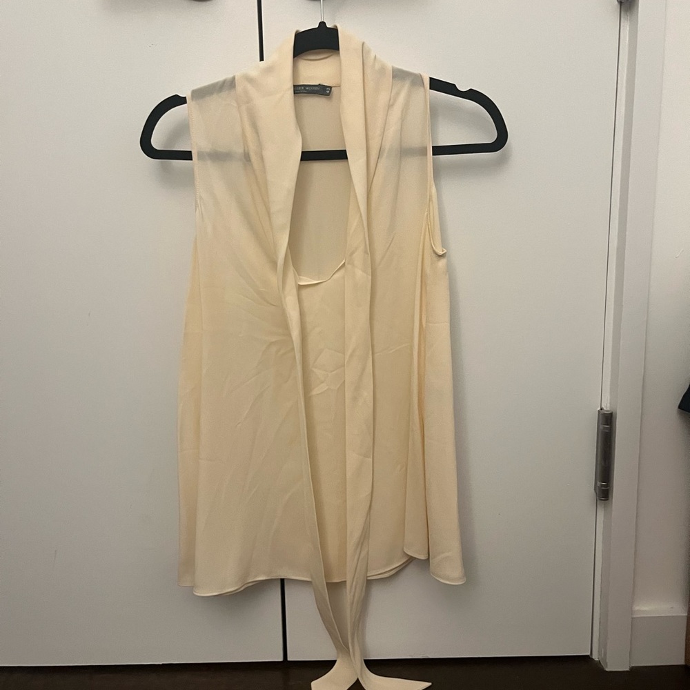 Alexander McQueen Silk Cream Sleeveless